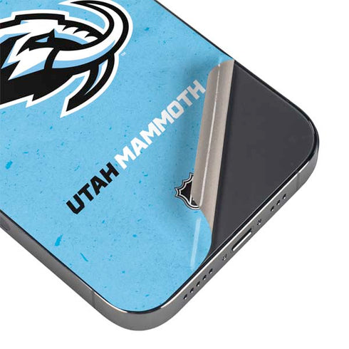 NHL Utah Mammoth Distressed Blue iPhone 16 Pro Skin